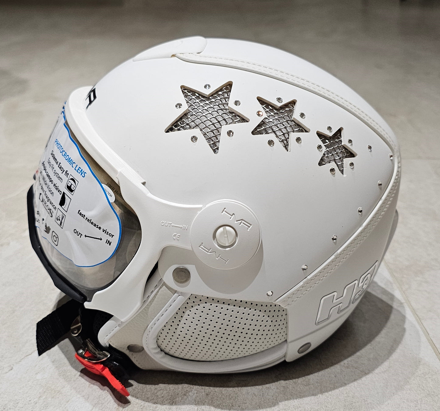 HMR H3 Star mit Swarovski und getöntem photochromem Visier