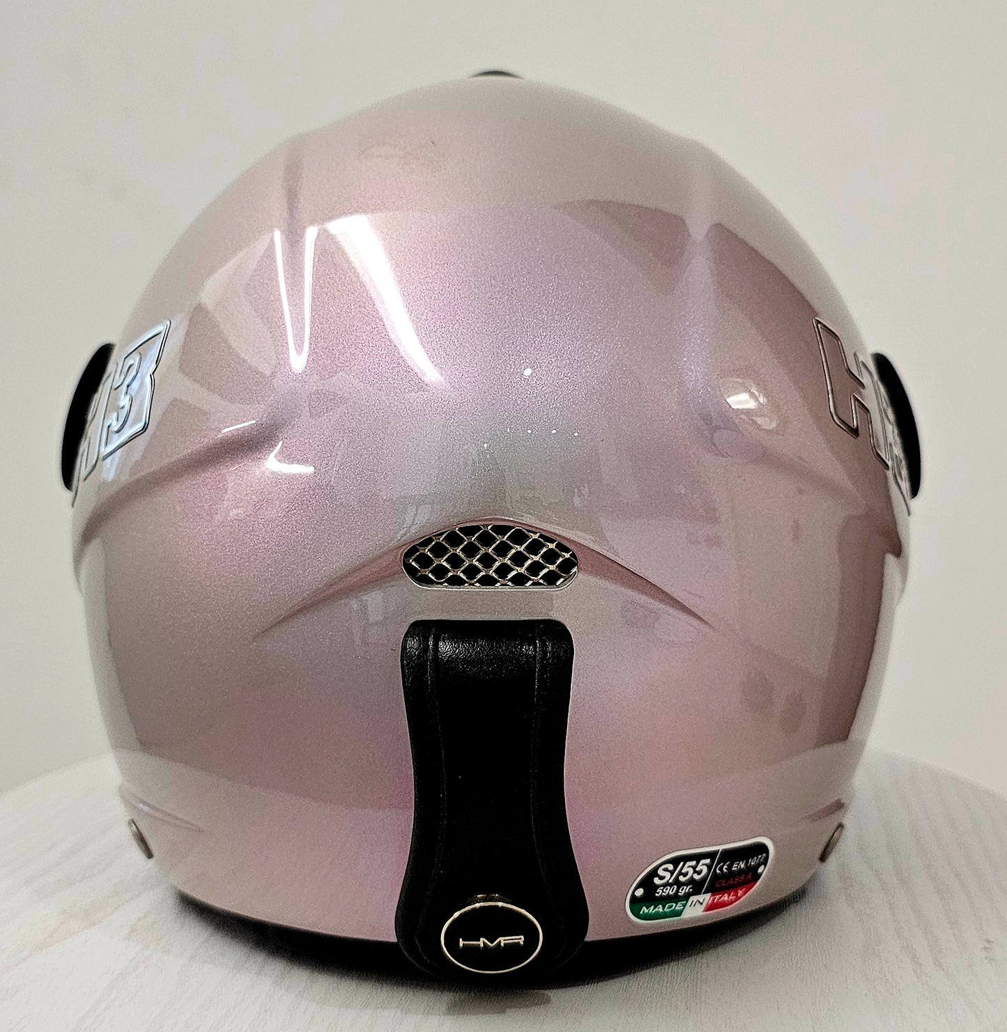 HMR H3 Pearly pink, and mirrored orange visor